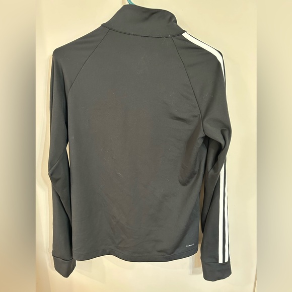 Adidas size small warm-up slim 3 stripe jacket. Zip up, zip up pockets - Picture 2 of 8